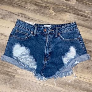 Cropped Jean Shorts